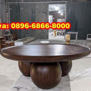 Coffe Table Bulat Kaki Bola Semarang