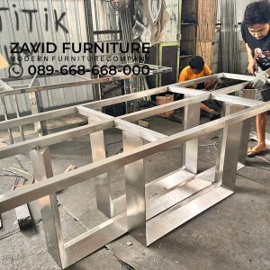Kaki Meja Stainless Doff Hairline 2 Kaki Meja Stainless Doff Hairline