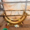 Kaki Meja Stainless Gold Lengkung Termewah Kaki Meja Stainless Gold Lengkung Termewah