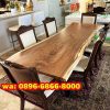 Meja Makan Kayu Solid Manado Utuh