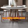 Meja Makan Marmer Kaki Kayu Jati Bulat Meja Makan Marmer Kaki Kayu Jati Bulat