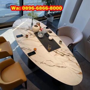 Meja Makan Marmer Oval Jakarta Meja Makan Marmer Oval Jakarta