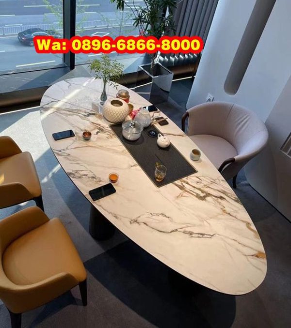 Meja Makan Marmer Oval Jakarta Meja Makan Marmer Oval Jakarta