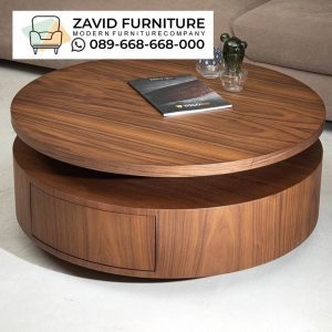 Coffe Table Bulat Kombinasi Laci Kayu Jati Coffe Table Bulat Kombinasi Laci Kayu Jati