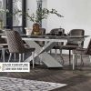 Custom Modern Meja Makan 6 Kursi Kaki Silang Custom Modern Meja Makan 6 Kursi Kaki Silang