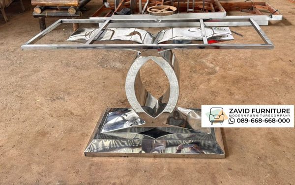 Kaki Meja Makan Stainless Ukuran 120x80 Untuk 4 Kursi 2 Kaki Meja Makan Stainless Ukuran 120x80 Untuk 4 Kursi