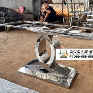 Kaki Meja Makan Stainless Ukuran 120x80 Untuk 4 Kursi 3 Kaki Meja Makan Stainless Ukuran 120x80 Untuk 4 Kursi