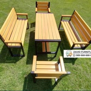 Kursi Kayu Panjang Teras Kaki Besi Surabaya Kursi Kayu Panjang Teras Kaki Besi Surabaya