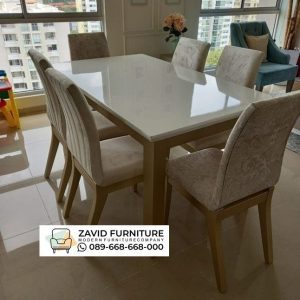 Meja Jati Marmer Minimalis