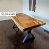 Meja Kayu Minimalis Panjang Kaki Besi Meja Kayu Minimalis Panjang Kaki Besi