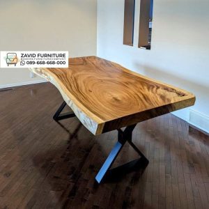 Meja Kayu Minimalis Panjang Kaki Besi Meja Kayu Minimalis Panjang Kaki Besi