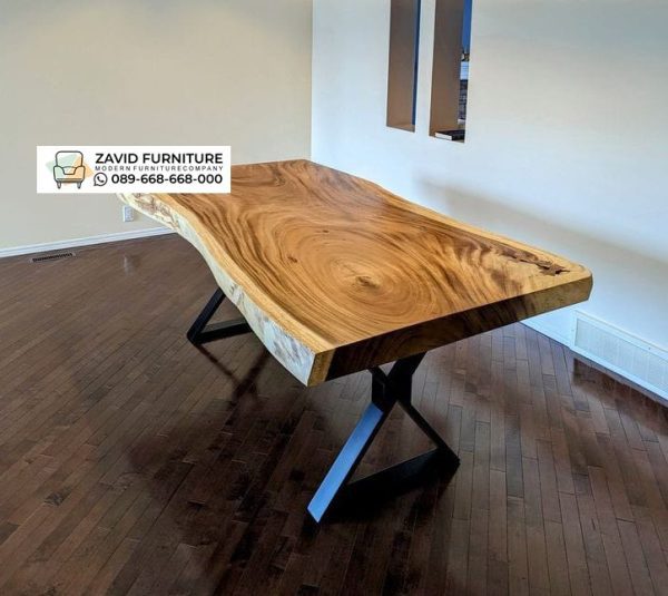 Meja Kayu Minimalis Panjang Kaki Besi Meja Kayu Minimalis Panjang Kaki Besi