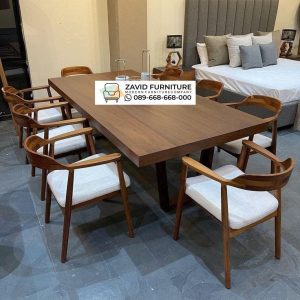 Meja Kayu Trembesi Besar Makassar 8 Kursi Meja Kayu Trembesi Besar Makassar 8 Kursi