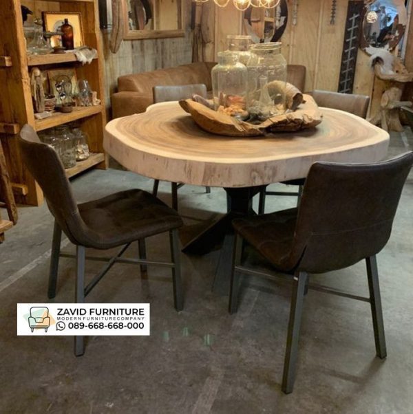 Meja Kayu Utuh Bulat Meja Kayu Utuh Bulat