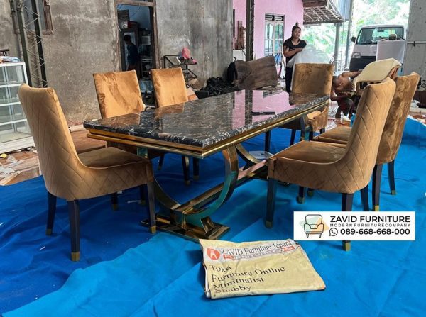 Meja Makan Black Marmer Bogor Terbaru 2 Meja Makan Black Marmer Bogor Terbaru