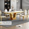 Meja Makan Gold Stainlis Meja Makan Gold Stainlis