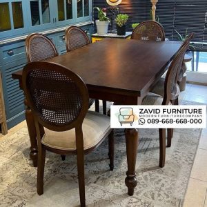 Meja Makan Kayu Jati Ukuran 189 X 98 Cm Meja Makan Kayu Jati Ukuran 189 X 98 Cm