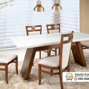 Meja Makan Marmer Kayu Jati Bogor Meja Makan Marmer Kayu Jati Bogor
