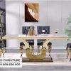 Meja Makan Stainles Gold Custom Lengkung Meja Makan Stainles Gold Custom Lengkung