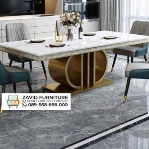Meja Makan Stainles Marmer Custom Huruf Meja Makan Stainles Marmer Custom Huruf