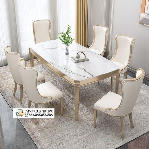 Meja Makan Stainles Marmer Putih Meja Makan Stainles Marmer Putih