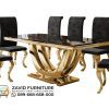 Meja Makan Stainless Gold Bali