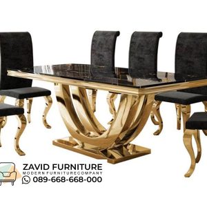 Meja Makan Stainless Gold Bali Meja Makan Stainless Gold Bali