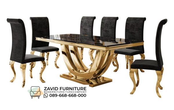 Meja Makan Stainless Gold Bali Meja Makan Stainless Gold Bali