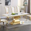 Meja Makan Stainless Gold Bekasi