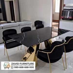 Meja Makan Stainless Gold Bogor