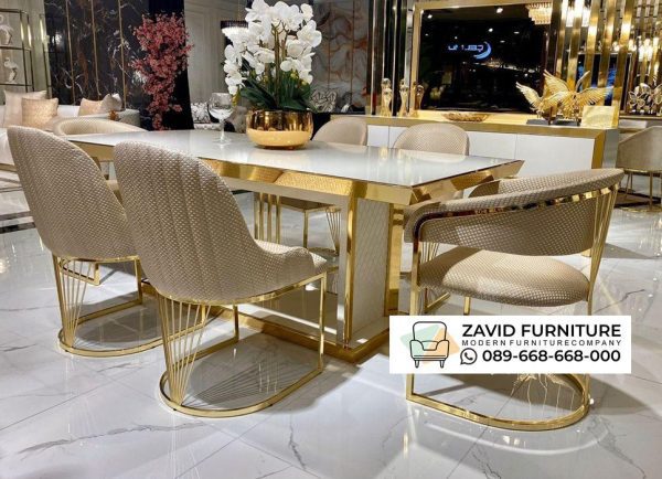 Meja Makan Stainless Gold Makassar Meja Makan Stainless Gold Makassar