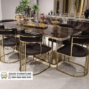 Meja Makan Stainless Gold Palembang