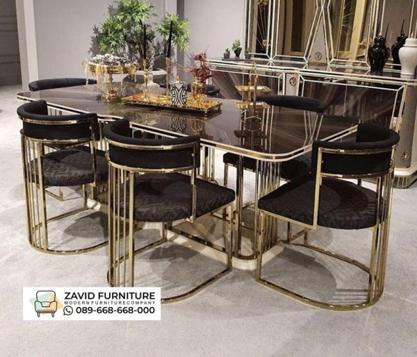 Meja Makan Stainless Gold Palembang Meja Makan Stainless Gold Palembang