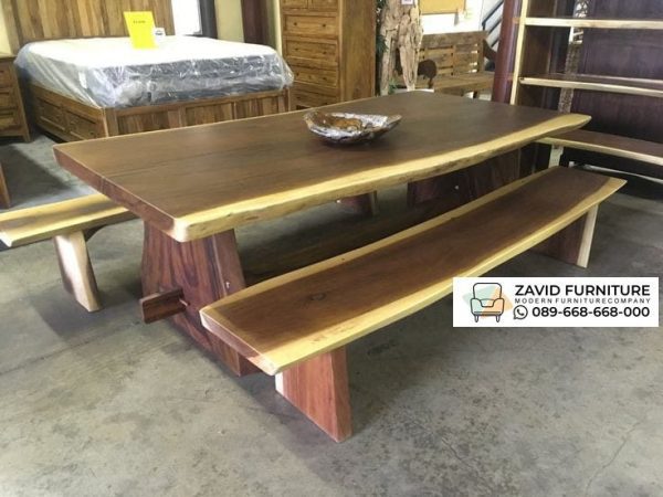 Meja Trembesi Set Bangku Kayu Meja Trembesi Set Bangku Kayu