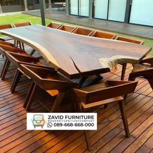 Meja Trembesi Utuh Big 12 Kursi Meja Trembesi Utuh Big 12 Kursi