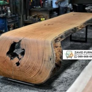 Meja Unik Desain Lengkung Kayu Trembesi Meja Unik  Desain Lengkung Kayu Trembesi