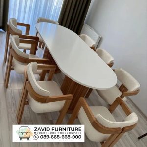 Meja marmer Kayu Set 8 Kursi 2 Meja marmer Kayu Set 8 Kursi