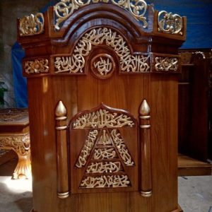 Mimbar Kayu Jati Alami Mimbar Kayu Jati Alami