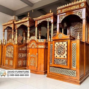 Mimbar Kayu Jati Mewah Aceh Mimbar Kayu Jati Mewah Aceh