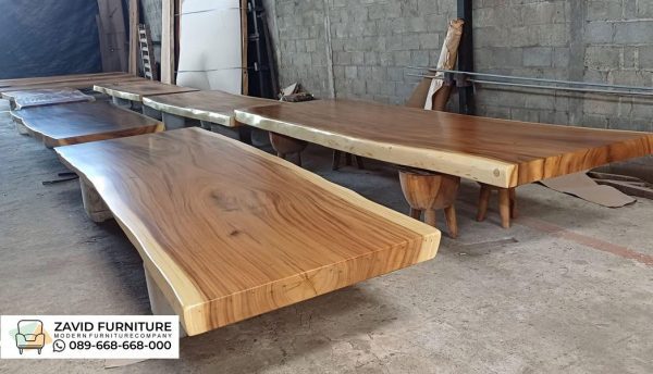Papan Meja Makan Trembesi Besar 2 Papan Meja Makan Trembesi Besar