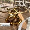 Rangka Kaki Meja Stainless Bulat Gold