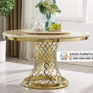 Rangka Kaki Meja Stainless Bulat Gold Bandung Rangka Kaki Meja Stainless Bulat Gold Bandung