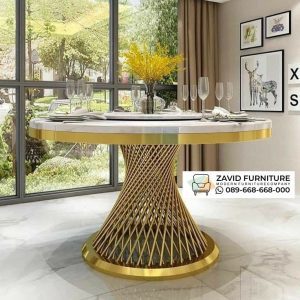 Rangka Kaki Meja Stainless Bulat Gold Surabaya Rangka Kaki Meja Stainless Bulat Gold Surabaya
