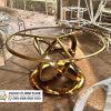 Rangka Kaki Meja Stainless Bulat Gold