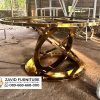 Rangka Kaki Meja Stainless Bulat Gold