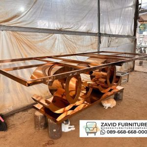 Rangka Kaki meja Makan Stainless Rose Gold Mewah Rangka Kaki Meja Makan Stainless Rose Gold Mewah