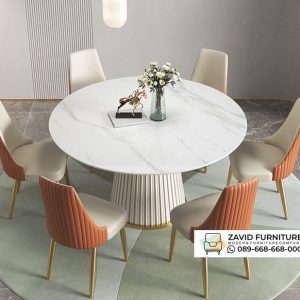 Semarang Meja Makan Marmer 6 Kursi