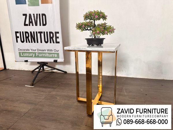 meja sudut marmer kaki stainless realpect meja sudut marmer kaki stainless