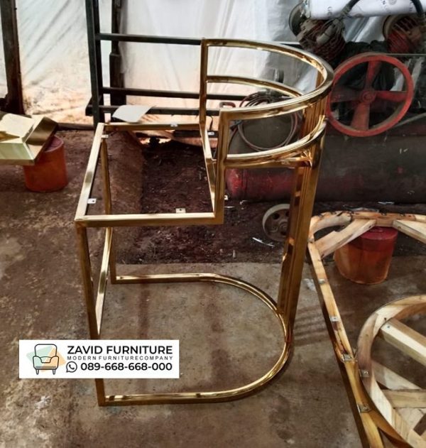Custom Kaki Meja Stainles Gold Moderen 2 Custom Rangka Kursi Stainless Gold Modern
