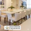 Elegant Meja Makan Marmer Uk 230 Cm